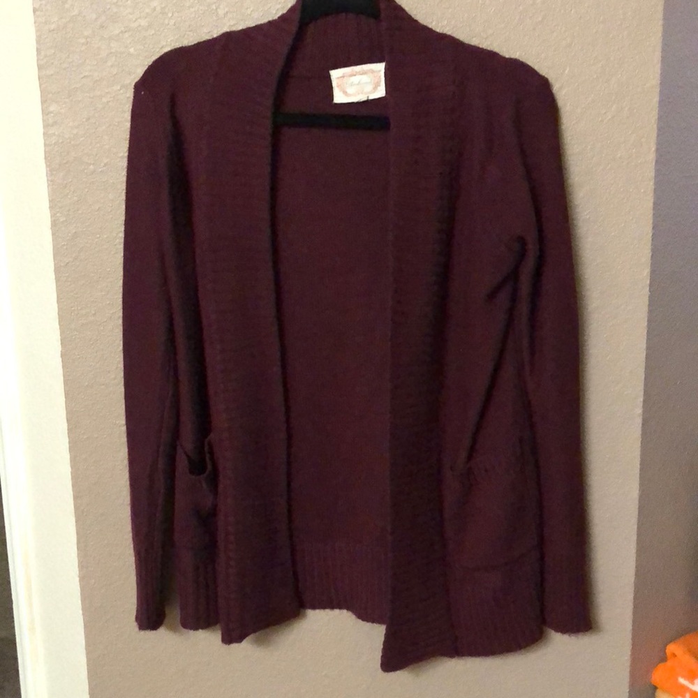 Maroon cardigan
